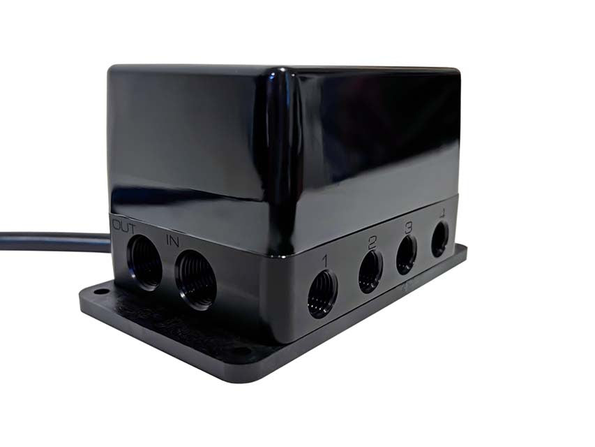 Slam Specialties SV-8C 4-corner 3/8″ Valve Manifold (Black