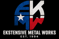 Ekstensive Metal Works Texas flag logo with Est. 1994